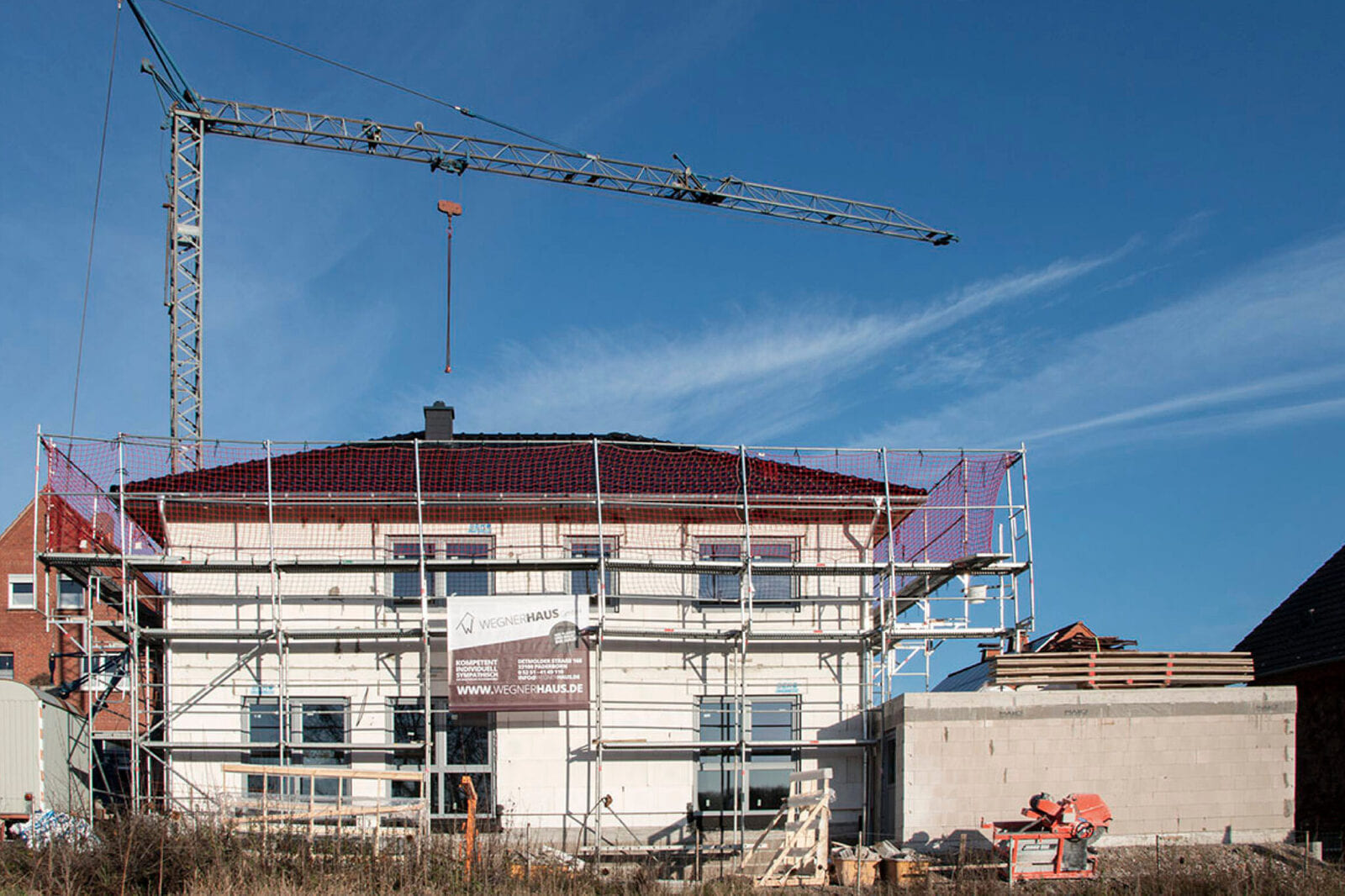 Hausbau mit Wegner Haus — Baustelle in Paderborn